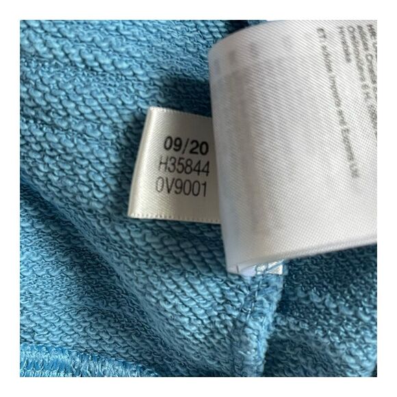 Adidas Men’s 2XL Sky Blue Hoodie Sweatshirt Three Stripe Logo EUC - Picture 7 of 8